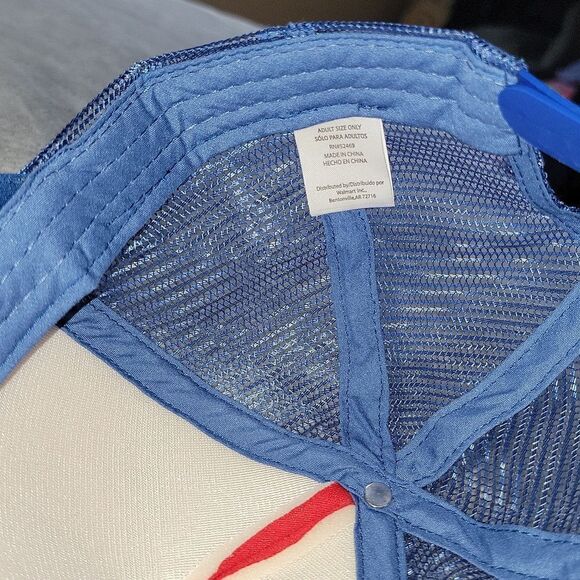 'Merica Abe Lincoln Mesh Adjustable Snapback Trucker Hat ☆ Red & Blue NWOT - Picture 4 of 5